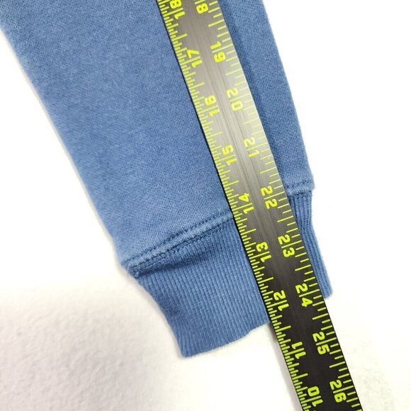 North Face Teen Girl Graphic Hoodie XXL 18 Blue Pink Cotton Poly Pocket Pullover - Picture 15 of 16